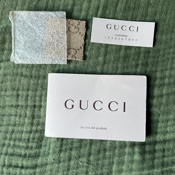 Gucci GG Monogram Pelham Handbag Horse Bit Canvas Braided Leather handles - Picture 3 of 9